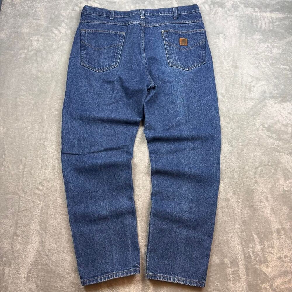 Carhartt Men's Blue and Navy Jeans